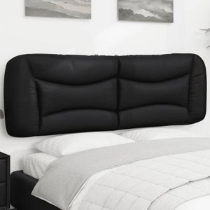 TÊTE DE LIT Classique Coussin de tête de lit noir 160 cm simil