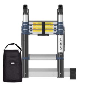 K5A 5m A-Line WORHAN/® Echelle 5m T/élescopique Aluminium Anodis/é Modulable Pliable Polyvalente Escabeau Solide 500cm