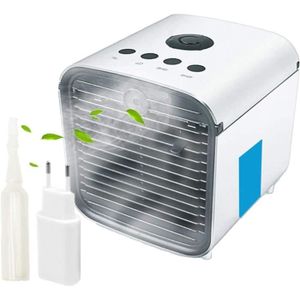 Ventilateur de Climatiseur Portable Mini Refroidisseur dair 3 niveaux de vitesse Humidificateur de Purificateur dair Mobile avec LED 7 Couleurs de Lumière