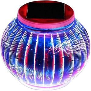 LAMPE - LANTERNE Lanterne solaire 3D Veilleuse - Verre Boule - RGB 