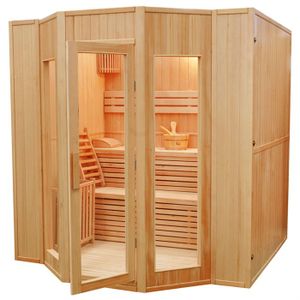 KIT SAUNA  Sauna traditionnel finlandais 4 places - Harvia - Zen - Rectangulaire - Hemlock origine Canada certifiée