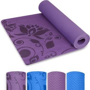 TAPIS DE SOL FITNESS Tapis de yoga INTEY - Violet - 180 x 60 x 0.7cm - 