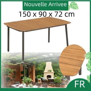 TABLE DE JARDIN  Table de jardin - Vogue LEC - Bois d'acacia massif - 150 x 90 x 72 cm