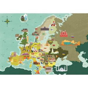 PUZZLE Puzzle 250 pièces - Clementoni - Exploring Maps Europe - Architecture et monument