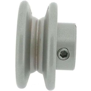 Poulie à Gorge Simple En Alliage D'aluminium 20mm - Alésage 4 à 10mm (au Choix) - Pour Courroie 6mm Type A/O - 2
