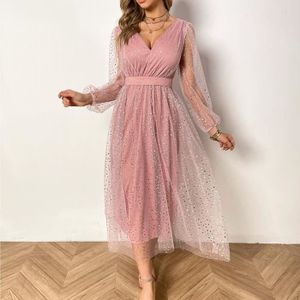 robe de bal rose pale