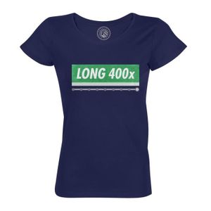T-SHIRT T-shirt Femme Col Rond Coton Bio Bleu Long 400x Crypto Currency Trading Blockchain Finance Business Bitcoin Humour