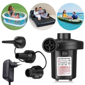 Meubles Pompe Electrique,DC12V//AC220V Gonfleur//D/égonfleur Electrique Voiture Lit Bateau Pompe Matelas avec 3 Buses pour Camping