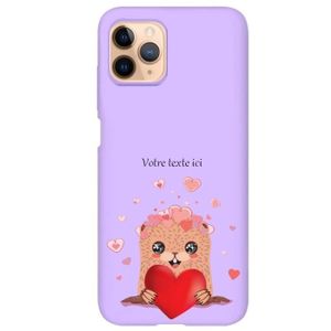 COQUE - BUMPER Coque violet Iphone 11 taupe saint valentin et coe