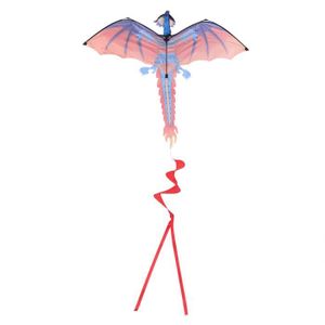 CERF-VOLANT Cerf-volant dragon 3D pour enfants - Marque VGEBY - Tissu nylon résistant - Blanc