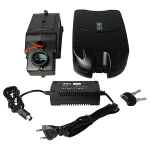 BATTERIE DE VÉLO vhbw Batterie design grenouille + support + chargeur compatible avec divers vélos électriques (Lidl) avec batterie frog 24V (9Ah,