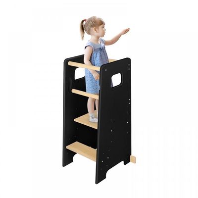 Tour D'Observation Enfant Montessori Réglable En Hauteur - Modèle B 88x45x45cm Blanc