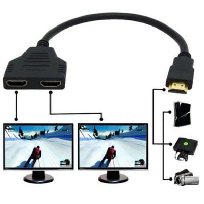 Generic HDMI 1 Male à Double HDMI 2 Femelle Y cable adaptateur HD