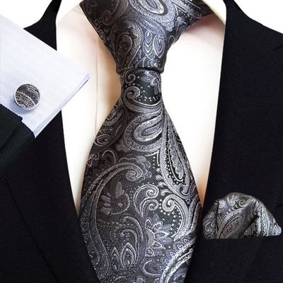 Lot De 6 Cravates Homme Soie Jacquard Tissée – Classiques Élégantes Motifs Variés Pour Mariage Et Bureau