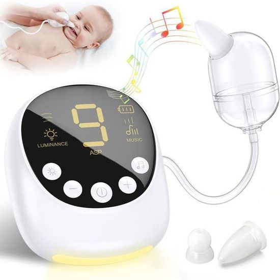 Aspirateur Nasal électrique Pour Bébé – Mouche-bébé Avec 3 Niveaux D'aspiration, Musique Et Lumières