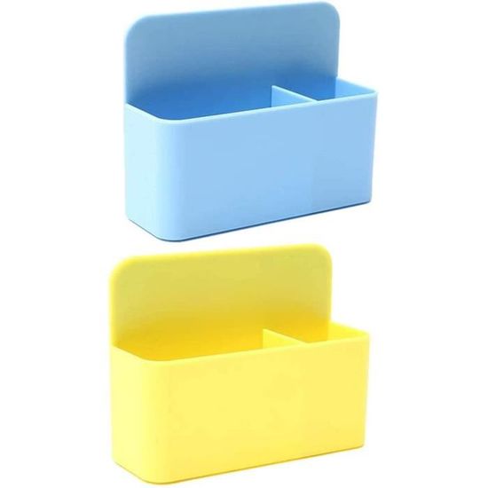zorvixal 2 Pièces Tableau Magnétique Boîte de Rangement Blanc,Porte-Stylo pour Tableau Blanc avec Compartiments,Support Magnétique de Marqueur, pour Réfrigérateur, École, Maison, Bureau