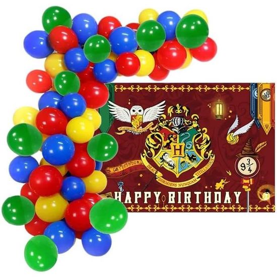 Arche De Ballons Harry Anniversaire Ballons Guirlandes Wizard Décorations  Toile De Fond Pour Les Décorations D'Anniversaire [H12147]