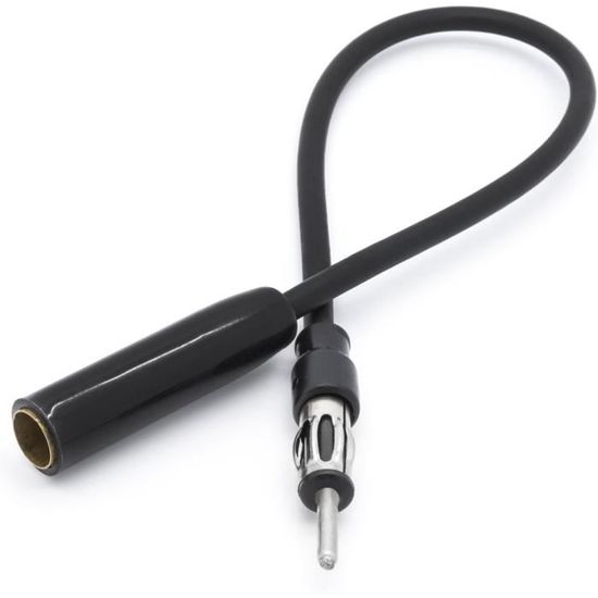 Adaptateur Antenne ISO DIN Pour Autoradio Voiture - Connexion Mâle/Femelle