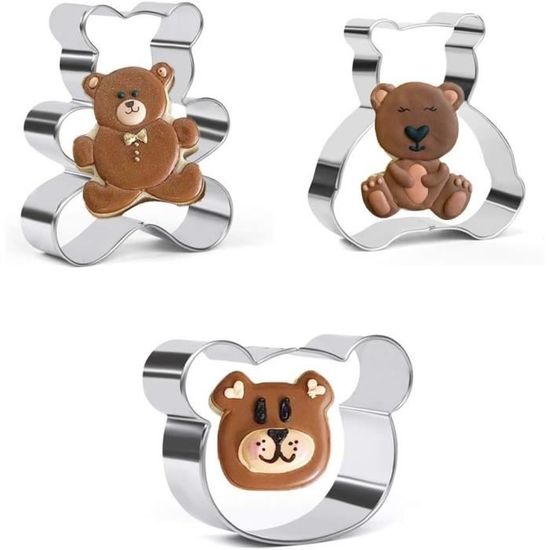 Lot De 4 Pinces à Neige En Formes D’ours, Canard, Dinosaure – Jeu D’hiver/plage – Sable, Neige, Bain – Moule à Boules