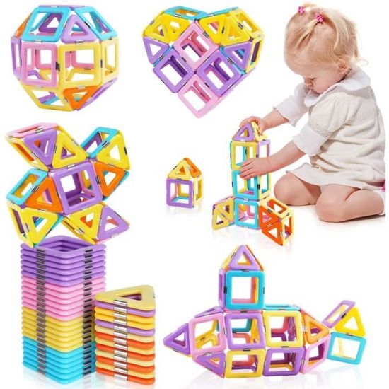 Jeu de construction magnétique coloré pour enfants • Mon jouet éducatif