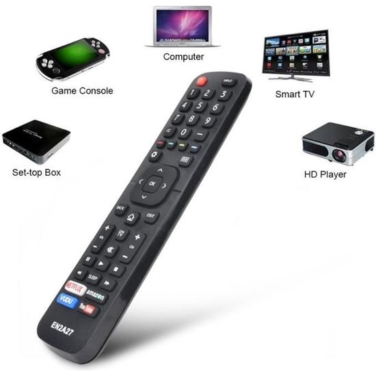 Télécommande TV Simplifiée Pour Hisense - Grands Boutons, Facile D'utilisation | Pour Seniors, Sans Programmation