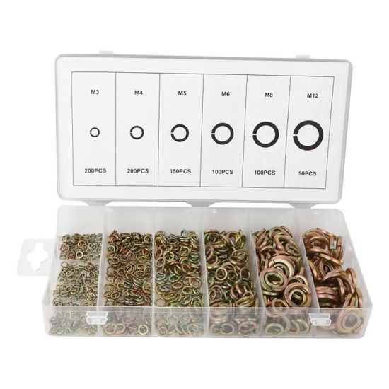 Accessori Meccanici Kit 300 Rondelle In Rame - 12 Misure Metriche, Per Fissaggi Idraulici Ed Elettrici 12 Misure M5-M20 - Foto 2