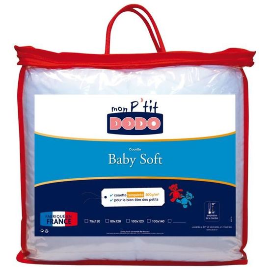 Couette Bébé Mon PTIT DODO 100x140 Cm - Bicolore Vert/vert Clair, TOG 3.7, Microfibre - Réversible, Confortable, Lavable
