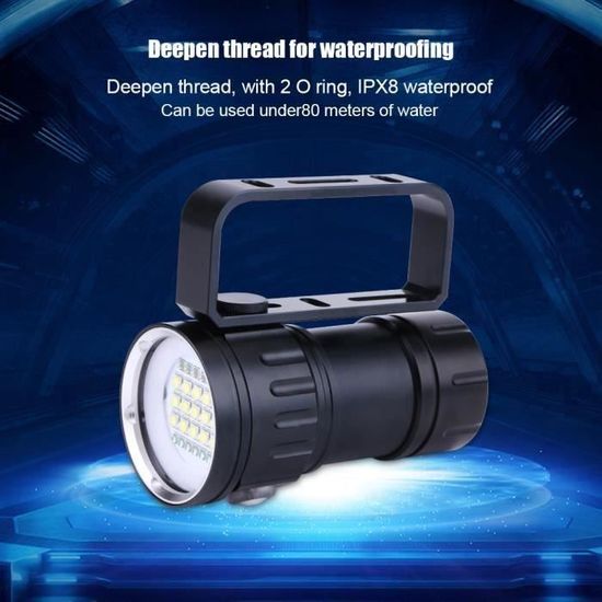 Lampe de poche (standard) GENERIQUE 80m plongee sous-marine Lampe de poche sous-Photographie Lampe de poche (standard) GENERIQUE 80m plongee sous-marine Lampe de poche sous-Photographie