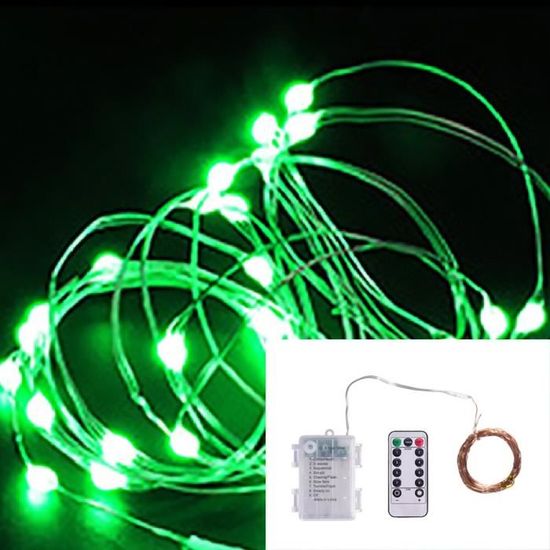 Lot De 6 Guirlandes Lumineuses à Piles 2 Mètres - 20 LED, Minuterie 6h, 3 Modes, Fil Argenté, Pour Déco Intérieur - 6