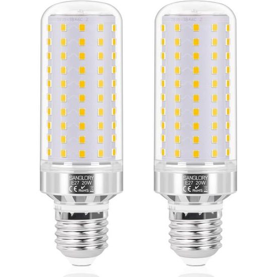 Lot De 10 Ampoules Halogènes éco 18W équivalent 25W - E27 - Blanc Chaud - Variateur Compatible