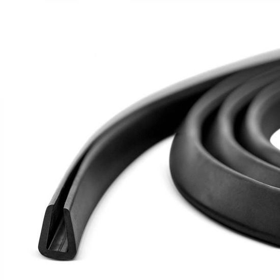 Protection Des Bords Pour Tôles 3mm X 3m Caoutchouc EPDM Autocollant Noir - Voiture, Porte, Table