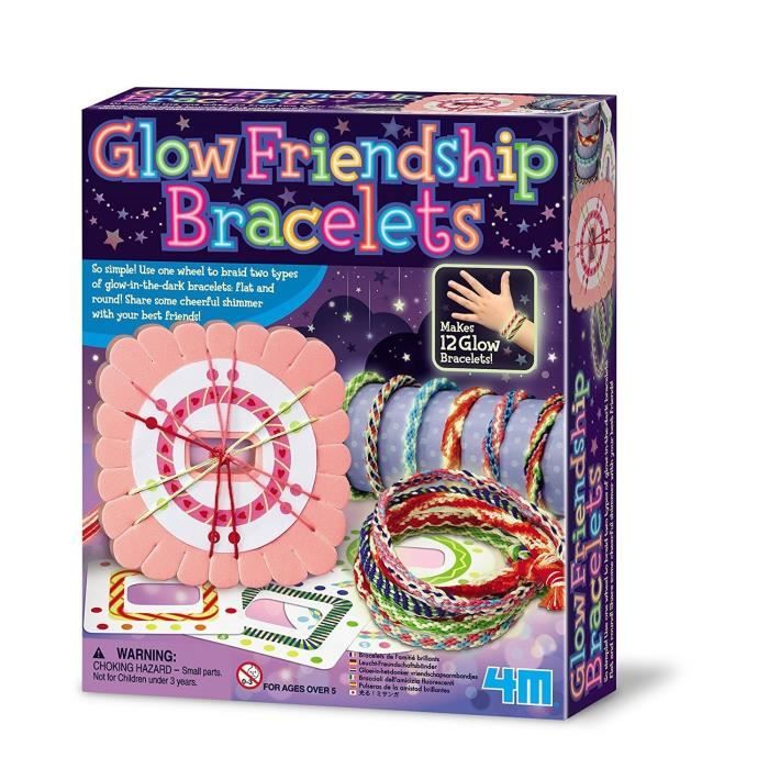 4M - Crea Easy - Bracelet damitié lumineuse - Jouet créatif pour enfant de 6 ans et plus