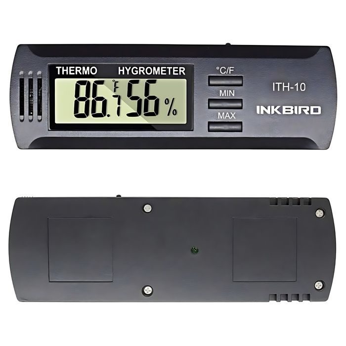 Thermometre Numerique Interieur, Moniteur Temperature Humidite Digital Hygrometre Cave a Vin, Inkbird ITH-10 Ecran LCD pour Frigo