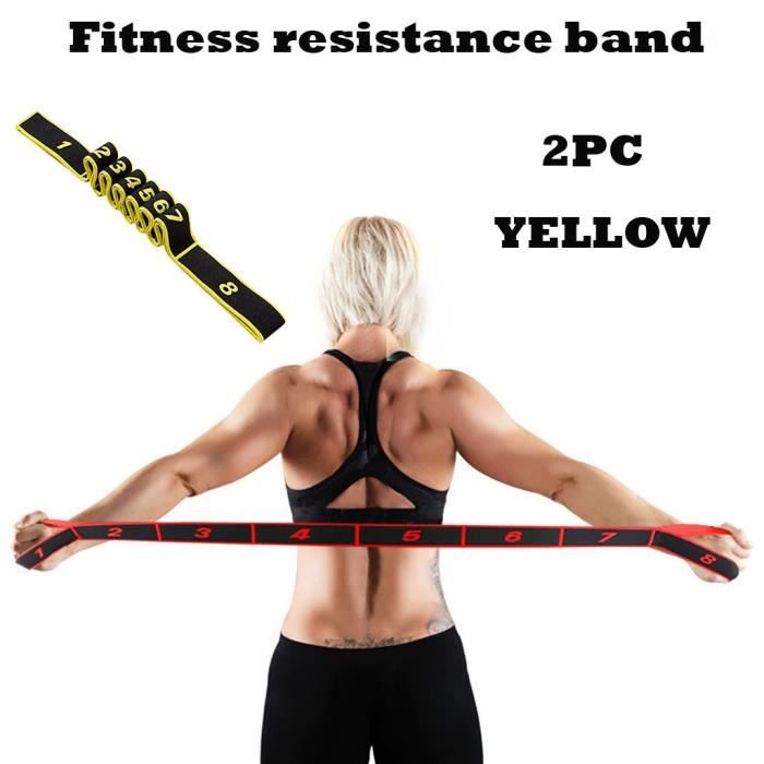 Résistance Bande élastique Exercice Yoga Ceinture Caoutchouc Fitness Training Stretch Sport g1956