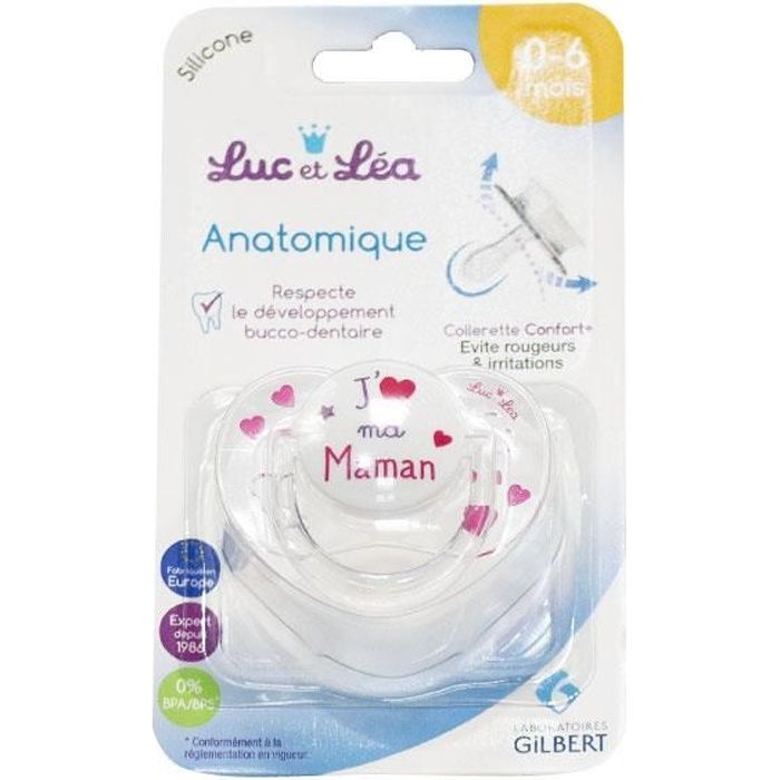 Luc et Léa Sucette Silicone 0-6m Maman