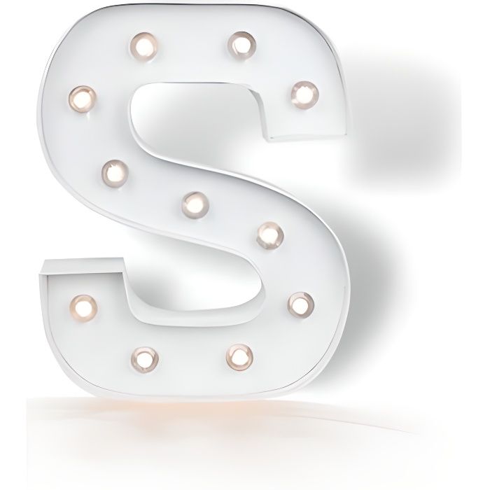 Lettre Lumineuse S Blanc