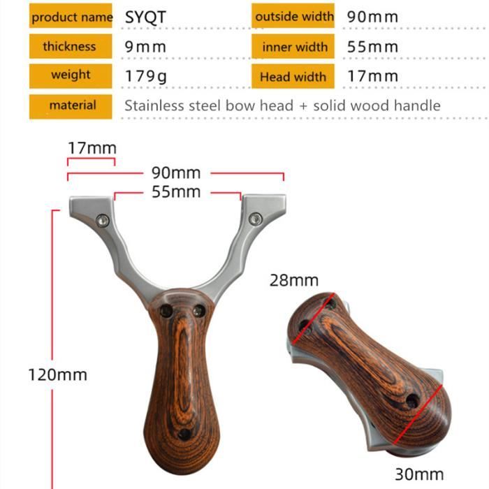 Catapulte en acier inoxydable, cadre en cuir pliable, tir, extérieur, chasse, portable