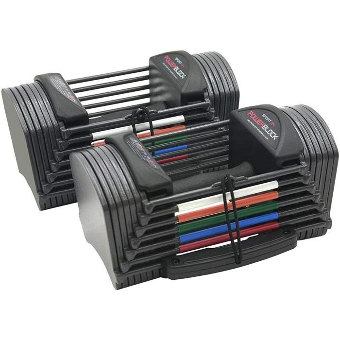 PowerBlock Sport 24 Haltères réglables - Set d'haltères réglables 1,5 kg à 11 kg - Modè396