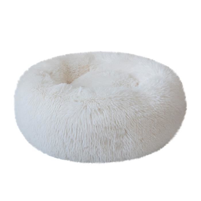 Corbeilles,35 @ Pet canapé chien lit bas chaud chat lit maison doux polaire peluche nid panier coussin pour petits - Type White-L