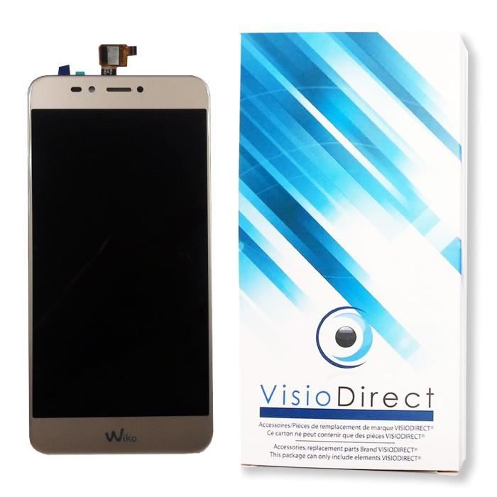 Visiodirect® Ecran complet pour Wiko UPulse Or doré 5.5- téléphone portable vitre tactile + écran LCD