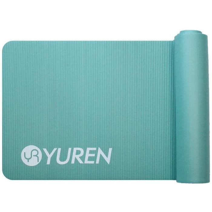 YUREN Tapis de Yoga Fitness 15mm Épais Pilates Sport Gym Débutant Yoga Tapis NBR Antidérapant 183×61cm avec Sac et Sangle de Yoga