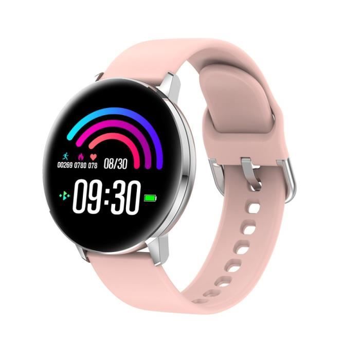 1pc Montre Connectée Tension Artérielle Message Rappel Message Fitness Pour Android IOS - Rose