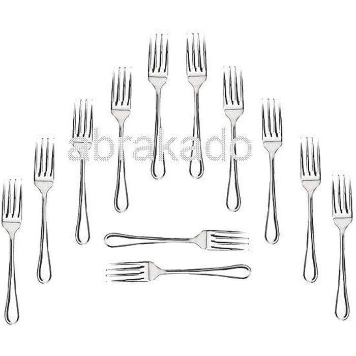 LOT DE 12 FOURCHETTES INOX CLASSIQUE USTENSILE CUI