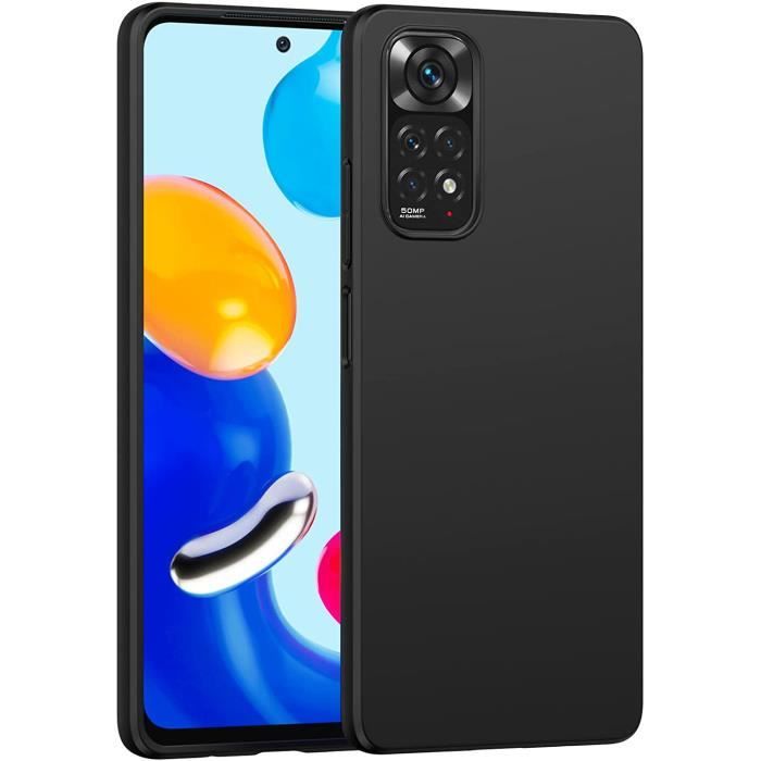 Coque Noir pour Xiaomi Redmi note 11 / Redmi note 11S, Housse Silicone TPU Mince Souple Case Anti-Rayures Aurstore
