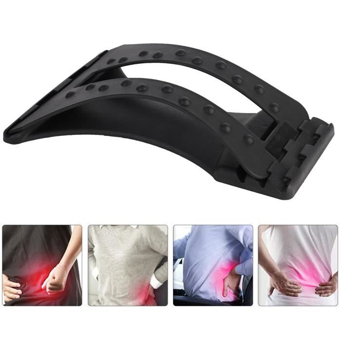 Correcteur de colonne lombaire Coussin de correction du bien-être Support de massage pour civière dorsale (noir)-KOA