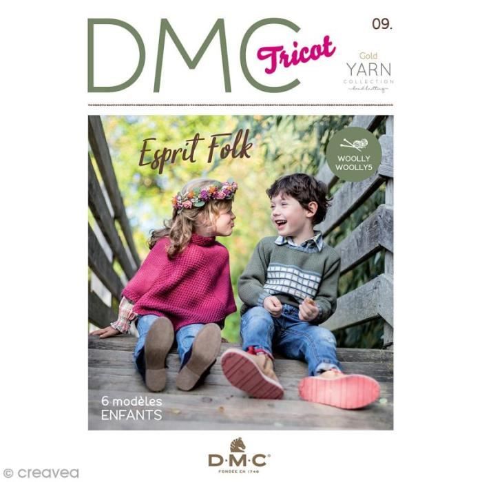 Catalogue tricot DMC - Woolly - Woolly 5 - 6 modèles enfants Livret de tutoriels et modèles à reproduire avec la laine Woolly /