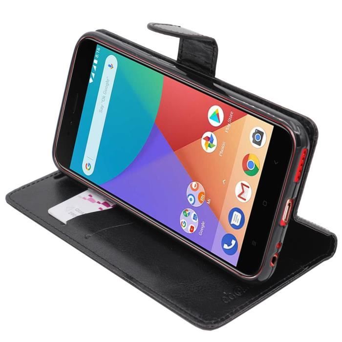 ebestStar ® pour Xiaomi Mi A1 - Etui Portefeuille PU Cuir , Noir