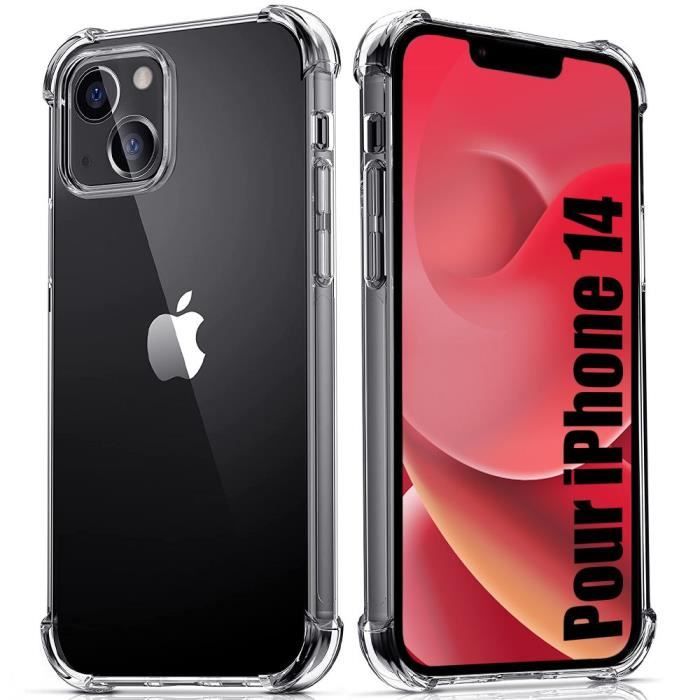 Coque Silicone iPhone 14 Bumper avec Coin Renforcé Slim Transparent
