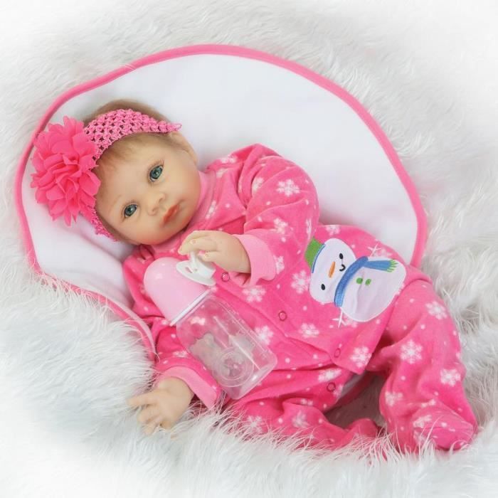 LOLI®55cm bébé Reborn poupée Silicone Real Doll Kids jouets filles Bebes De Silicona