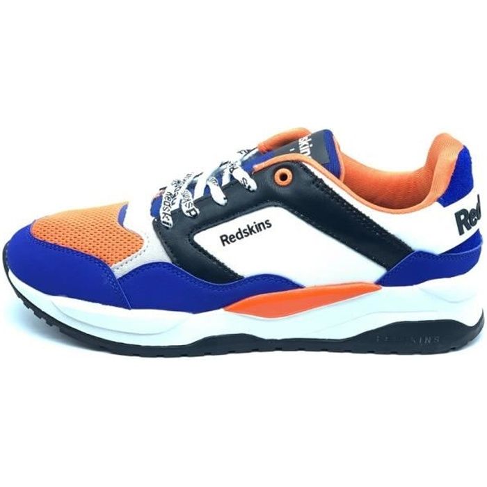 Basket Redskins Malvino Blanc+Orange+Bleu